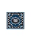 Versace Geometric All Over Motif Scarf In Blue