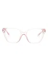 Versace Geometric-frame Glasses In Pink