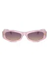 Versace Geometric-frame Sunglasses In Purple