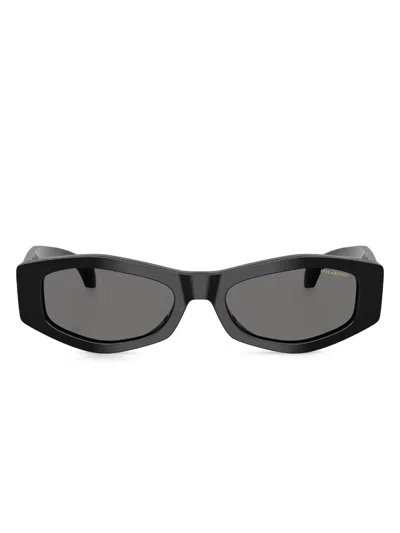 Versace Geometric-frame Sunglasses In Black