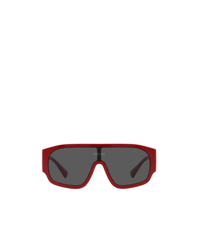 Versace Geometric Frame Sunglasses In Black