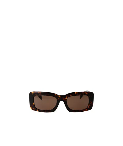 Versace Geometric Frame Sunglasses In Black