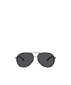 Versace Geometric Frame Sunglasses In Black