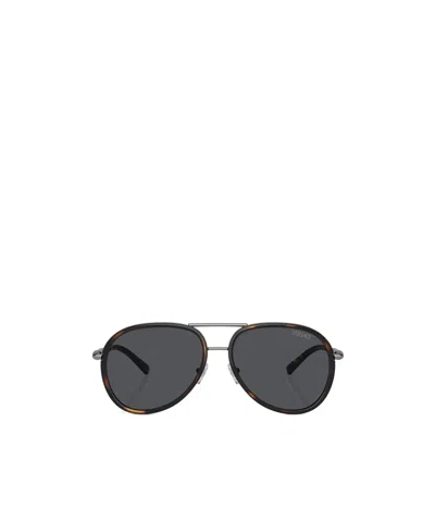 Versace Geometric Frame Sunglasses In Black