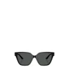 Versace Geometric Frame Sunglasses In Black