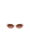 Versace Womens Pink Ve4469 Oval-frame Acetate And Metal Sunglasses In Brown