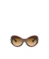 Versace Geometric Frame Sunglasses In Multicolor