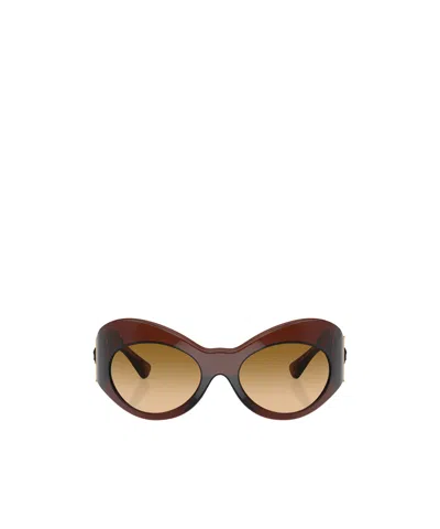 Versace Geometric Frame Sunglasses In Multicolor
