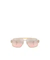 Versace Geometric Frame Sunglasses In Pink