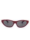 Versace Geometric-frame Sunglasses In Red
