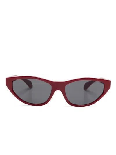 Versace Geometric-frame Sunglasses In Red