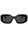 Versace Geometric-frame Tinted Sunglasses In Schwarz