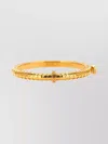 Versace Geometric Hexagonal Pattern Bangle In Gold