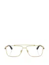 Versace Geometric Pattern Glasses In Gold
