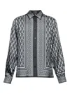 Versace Pattern-printed Long-sleeved Shirt In Black