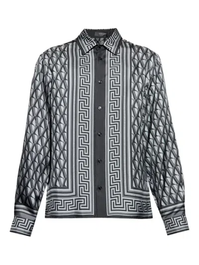 VERSACE GEOMETRIC-PATTERN SHIRT