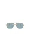 Versace Geometric Sunglasses In Green