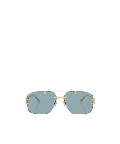 Versace Geometric Sunglasses In Green