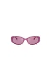 Versace Medusa Oval-frame Sunglasses In Pink