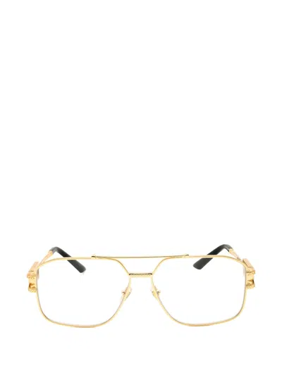 Versace Geometric-frame Glasses In Gold