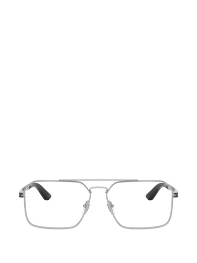 Versace Geometric-frame Glasses In Silver