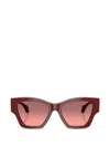 Versace Geometric-frame Sunglasses In Red