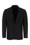 Versace Structured Wool Blazer With Back Slit