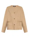 Versace Medusa Buttoned Jacket In Nude