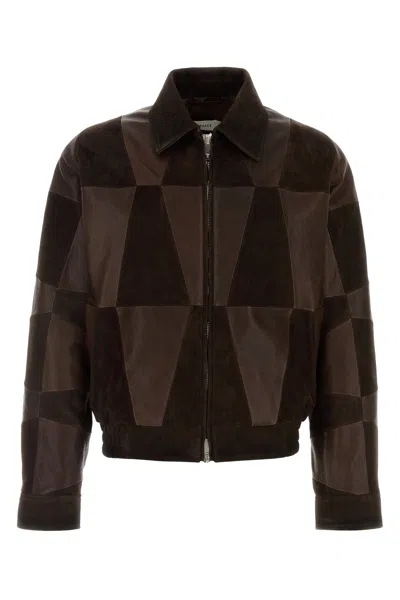 Versace Brown Shirt Collar Jacket