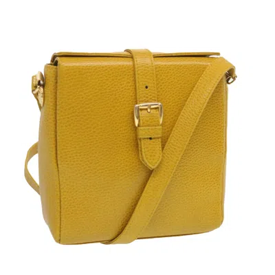 Pre-owned Versace Gianni Leather Shoulder Bag () In Yellow