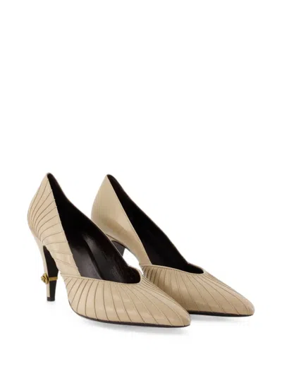 Versace Gianni Medusa '95 Pleated Pumps In Neutral