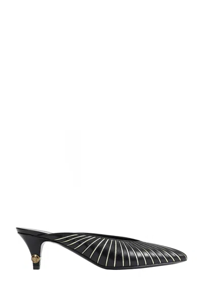 Versace Gianni Nappa Mules In Black
