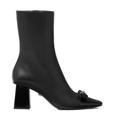 VERSACE VERSACE GIANNI RIBBON HEELED ANKLE BOOTS