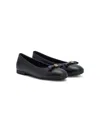 Versace Gianni Ribbon Ballet Flats In Black