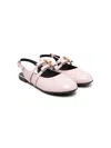 Versace Open-heeled Ballet Shoes In Pink