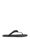 Versace Black Gianni Ribbon Flip-flops In Black