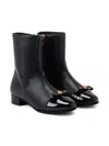 Versace Gianni Ribbon Boots In Black