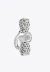 Versace Gianni Ribbon Clip Single Earring In Silver
