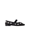 Versace 20mm Net & Crystals Ballerina Flats In Black