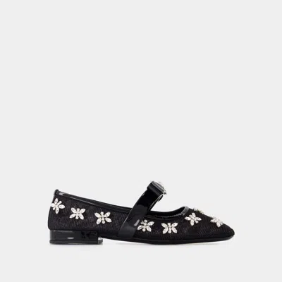 VERSACE VERSACE GIANNI RIBBON FLAT SHOES