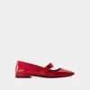 Versace Gianni Ribbon Ballerines In Red