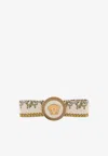 Versace Gianni Ribbon Hair Clip With Medusa In White