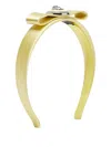 Versace Gianni Ribbon Headband In Yellow