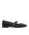 Versace 20mm Leather Ballerina Flats In Black