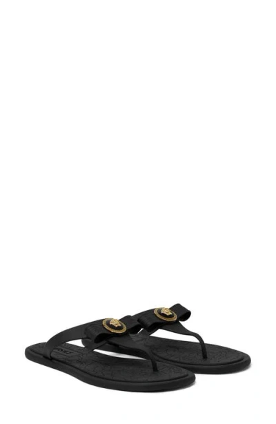 VERSACE VERSACE GIANNI RIBBON MEDUSA FLIP FLOP