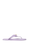 Versace Purple Gianni Ribbon Flip-flops In Dusty Lavender- Gold