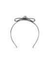 Versace Gianni Ribbon Mesh Headband In Gray