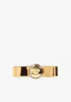 Versace Gianni Ribbon Metallic Hair Clip In Gold