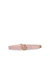 VERSACE VERSACE 'GIANNI RIBBON' PINK LEAR BELT