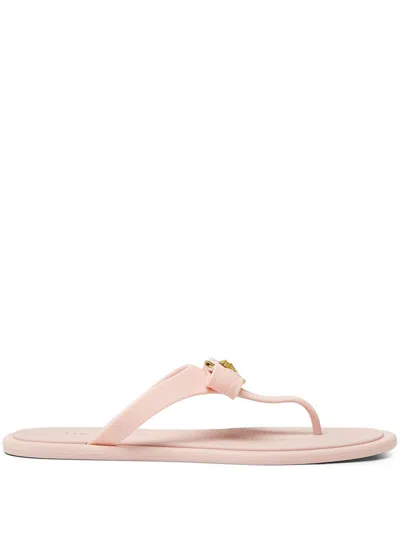 Versace Gianni Ribbon Sandals In Pink